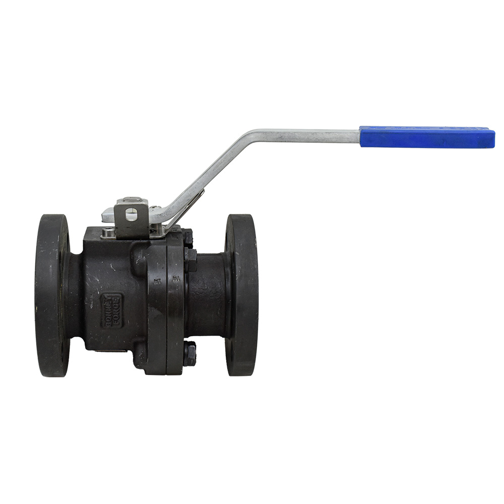 شیر توپی (بال ولو) فلنجدار BONNEY FORGE یکونیم اینچ کلاس ۱۵۰ بدنه A105N اهرمی