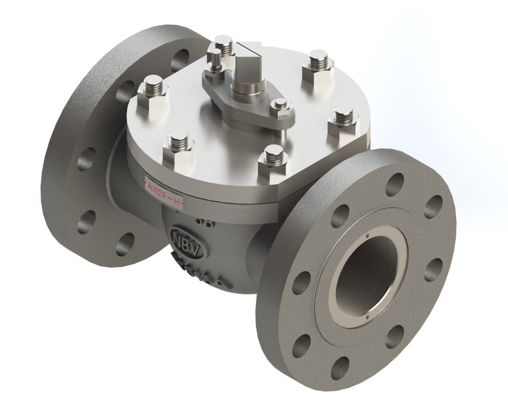 شیر توپی فولادی فلنجدار نیپون NBV کلاس 150 مدل A102F-H