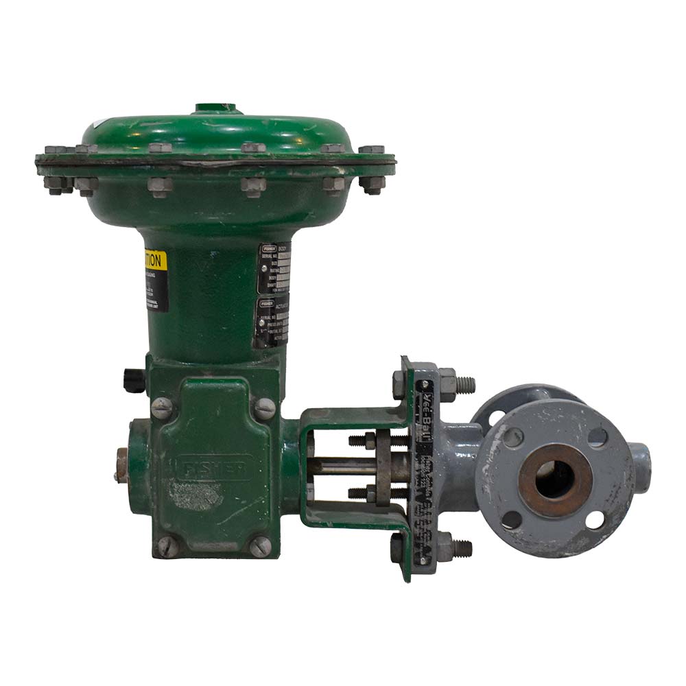شیر توپی کنترلی فولادی فیشر V150 سایز ۱ اینچ کلاس 150 | Fisher Vee-Ball