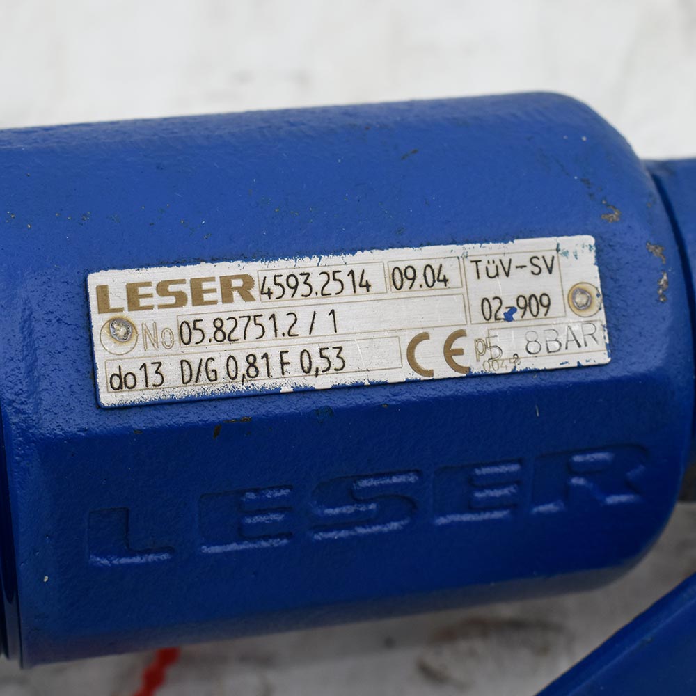 قیمت شیر اطمینان دنده‌ای LESER آلمان سایز 1×1½ اینچ | سیفتی ولو رزوه‌ای صنعتی - تصویر 5