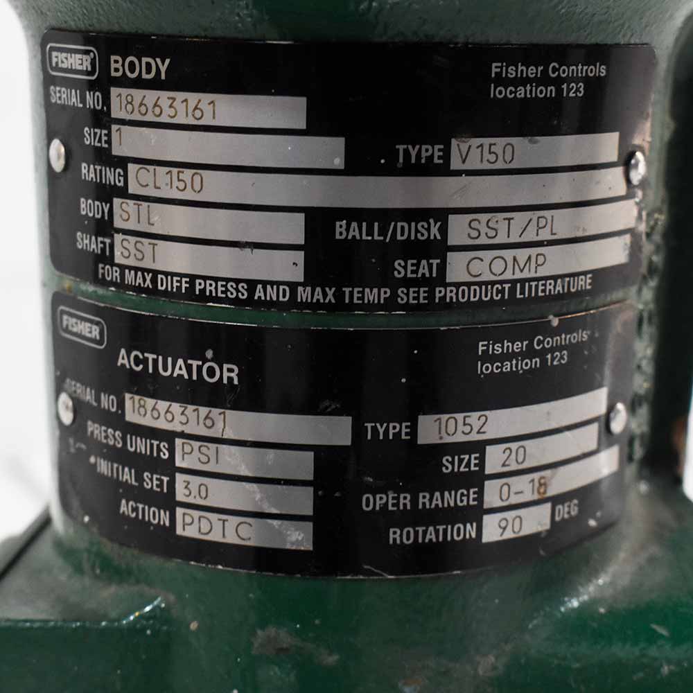 شیر توپی کنترلی فولادی فیشر V150 سایز ۱ اینچ کلاس 150 | Fisher Vee-Ball — تصویر 3