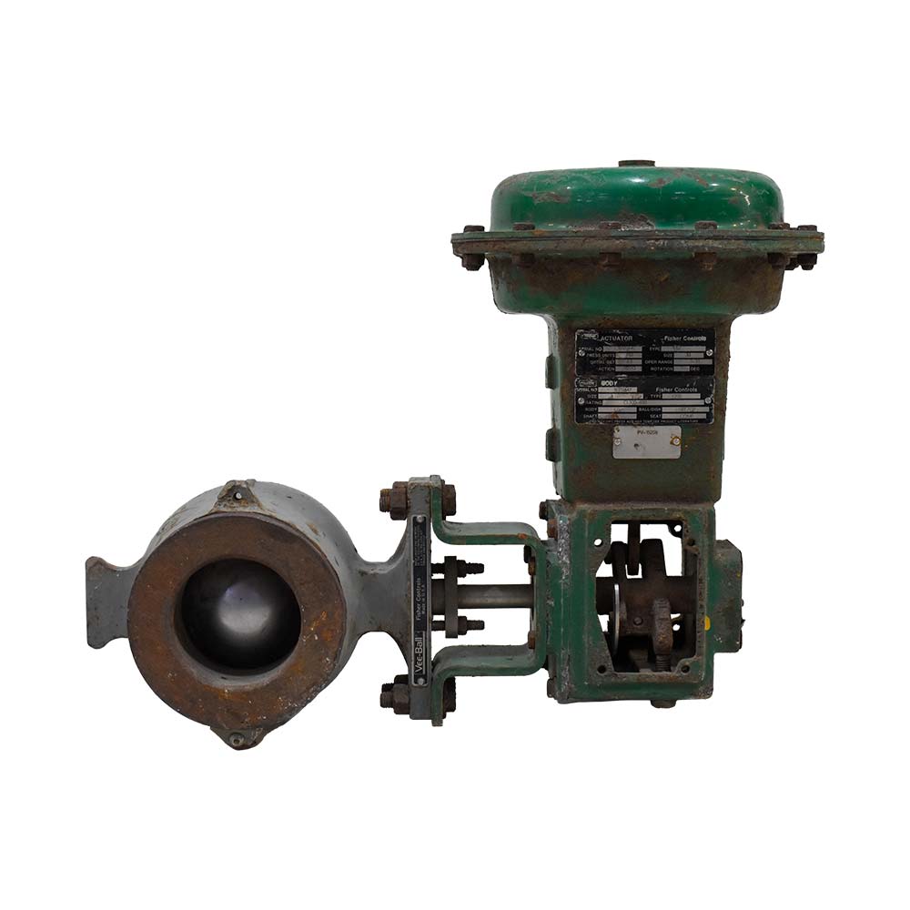شیر توپی کنترلی فولادی فیشر V200 سایز ۴ اینچ پنوماتیکی | Fisher Vee-Ball — تصویر 3