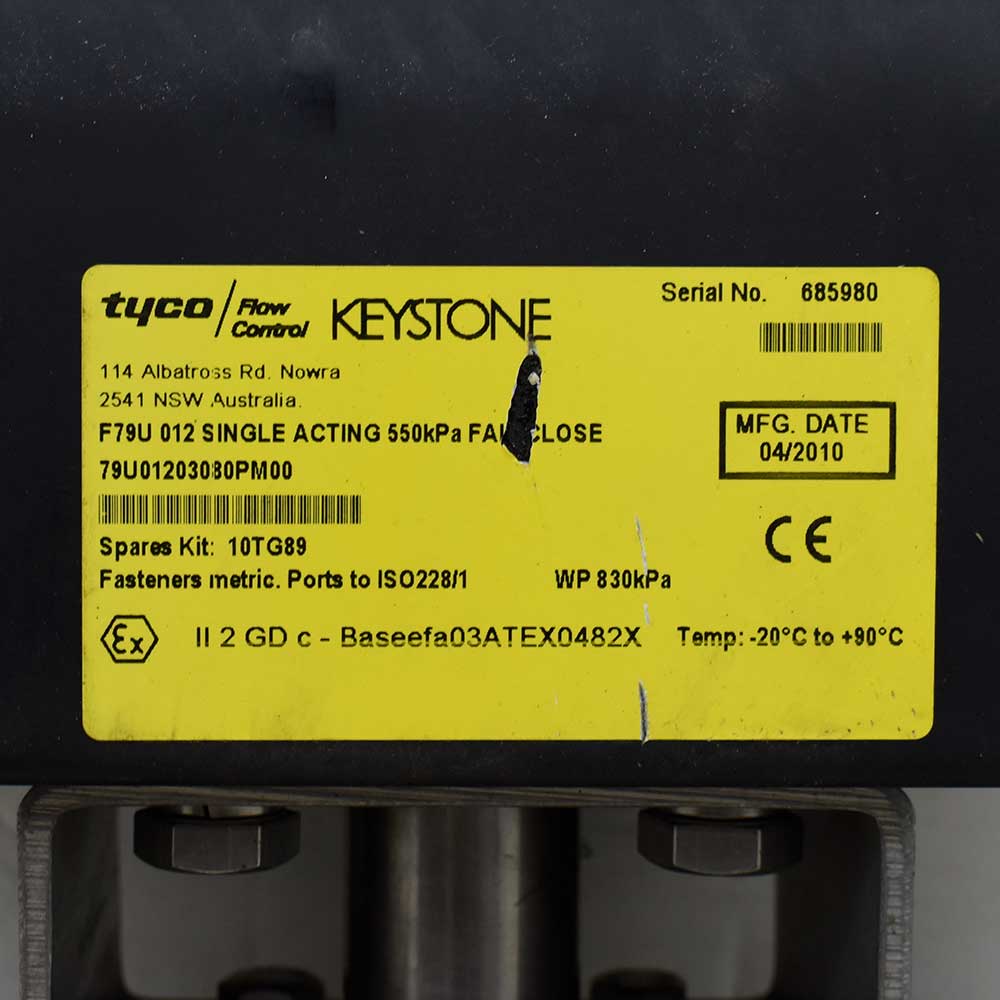 شیر توپی (بال ولو) فلنج‌دار TYCO F190 دو اینچ CF8M با عملگر Keystone — تصویر 4