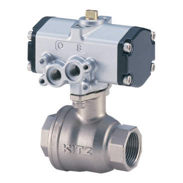 شیر توپی استیل CF8M رزوهای پنوماتیکی دوطرفه KITZ، DN15–40 | خرید و قیمت