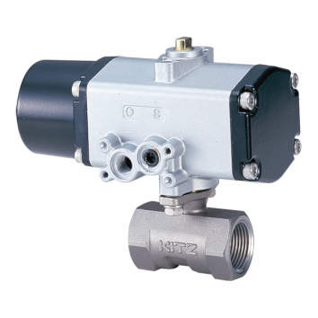 شیر توپی استیل CF8M رزوهای پنوماتیکی برگشت فنری KITZ، سیت PTFE، DN 32 تا 50 | خرید و لیست قیمت